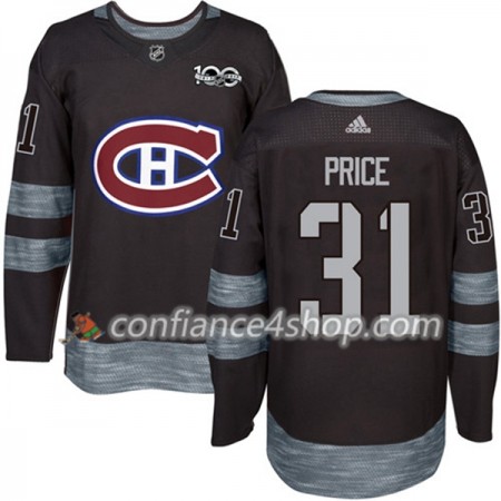 Adidas Maillot de Hockey Montreal Canadiens Carey Price 31 1917-2017 100th Anniversary Noir Authentic - Homme
